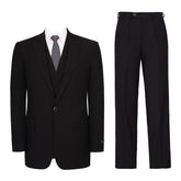 Men's 3-Piece Classic Fit Suit Set Solid Jacket Vest Pant Office Dress Suit